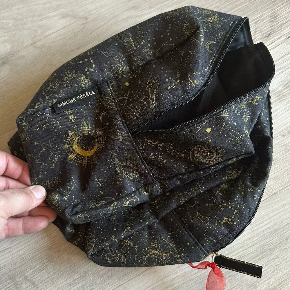 Simone Perele Celestial Astrology Constellations Night Sky Cotton Zip Pouch